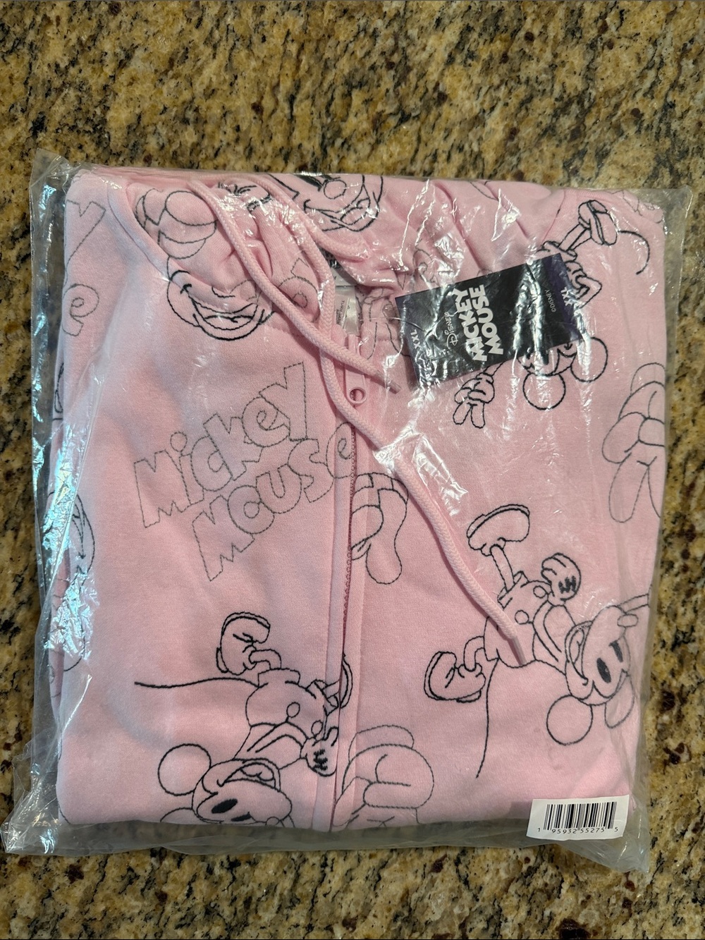 Women’s Pink Disney Micky Mouse Hooded Sweatshirt